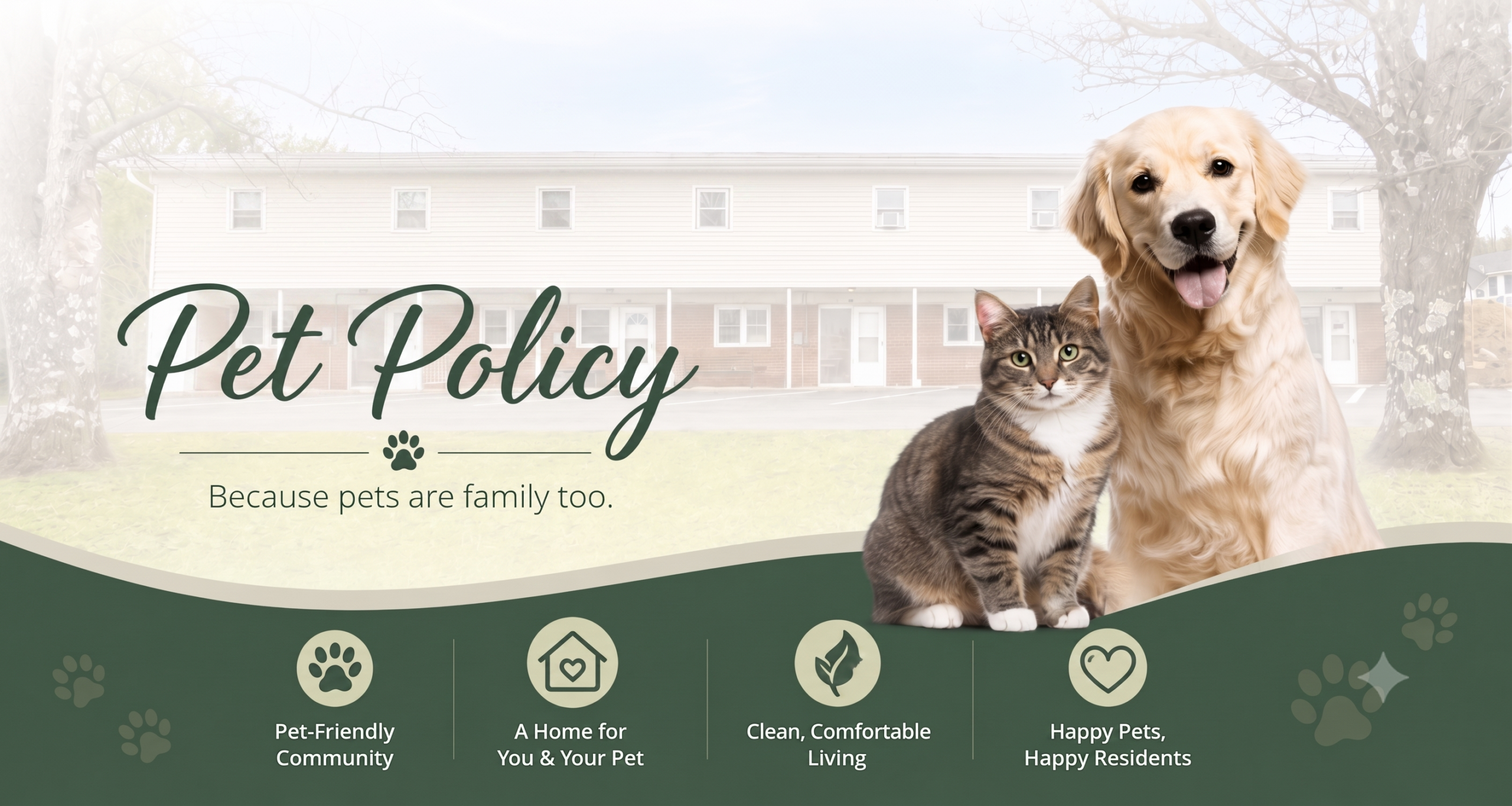 Pine Ridge Apartments Pet Policy Header